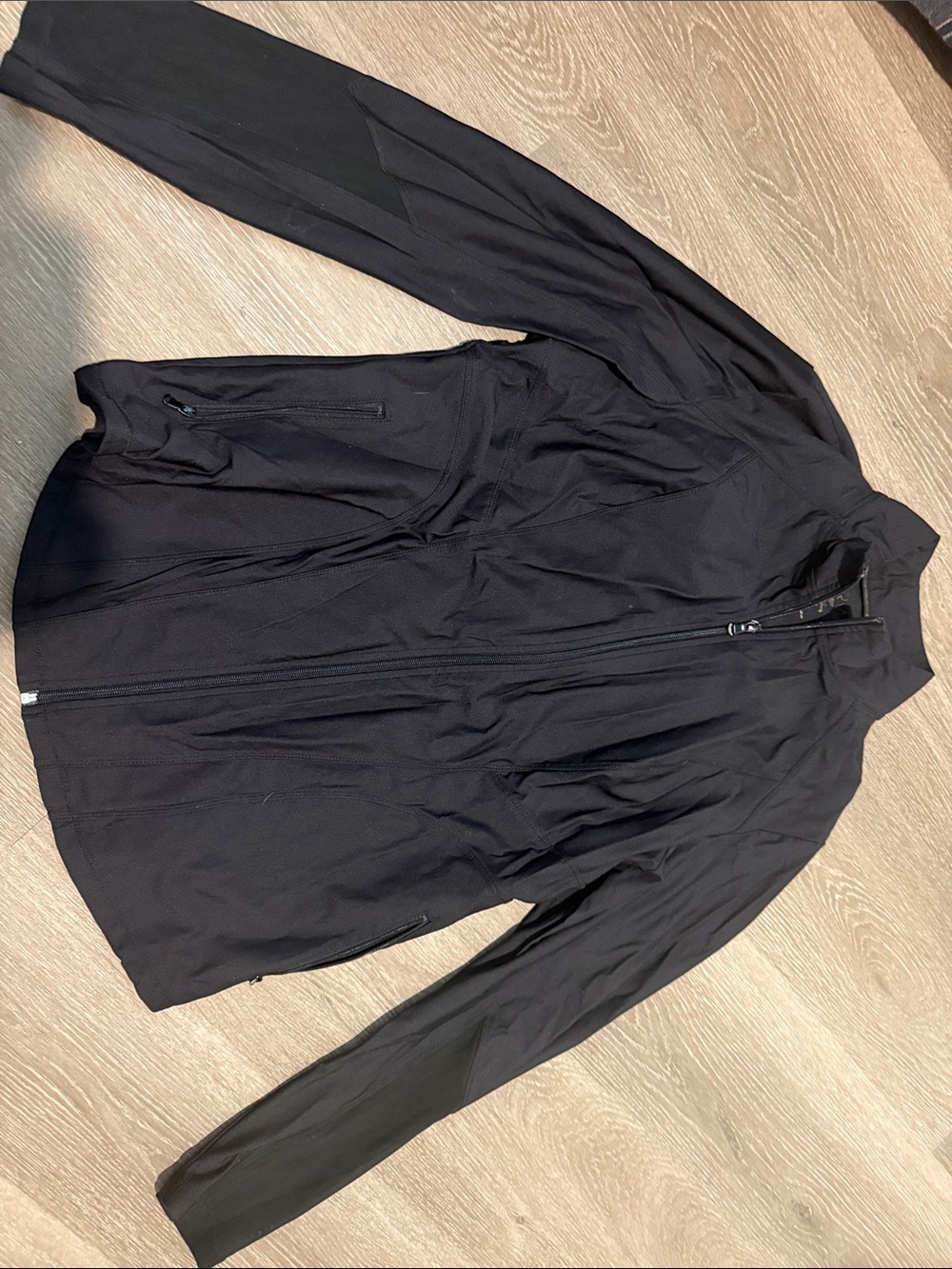 Cherokee Form Black Lightweight Full-Zip Scrub Jacket